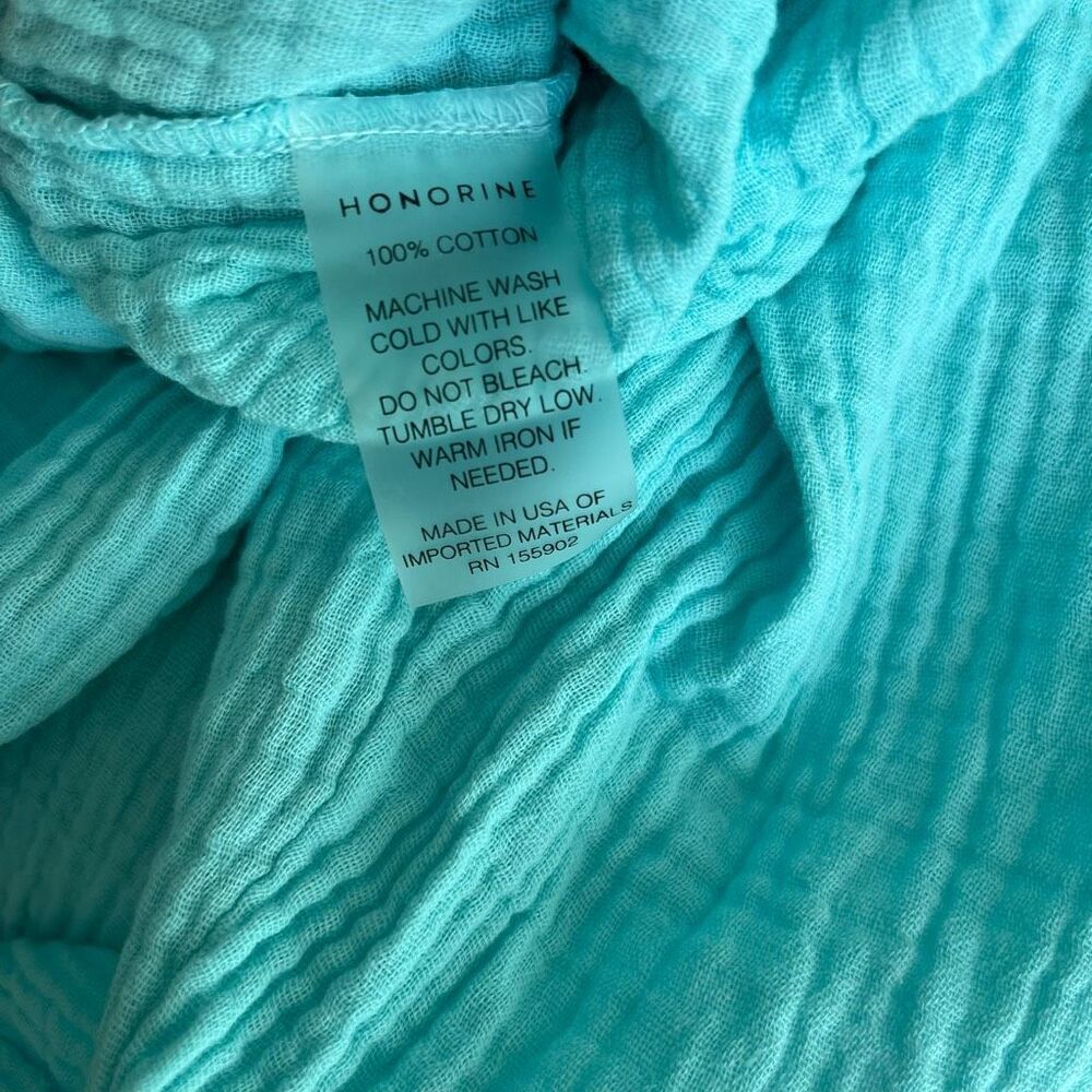 NWT HONORINE harper pant cotton gauze pool blue size medium - Picture 13 of 13